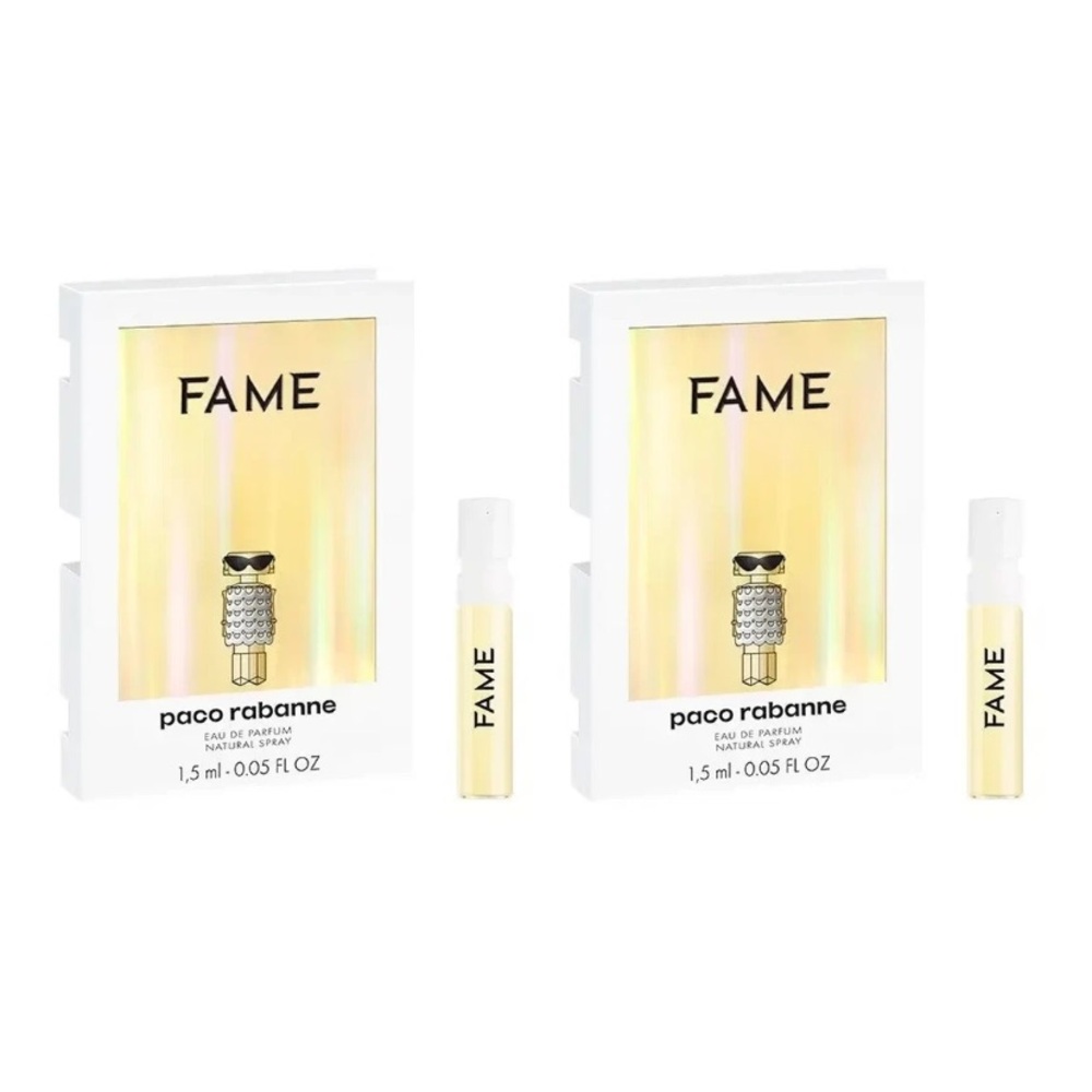 PACO RABANNE Fame Eau de Parfum Sample x 2 - .05 fl oz ea. NEW ON CARD
